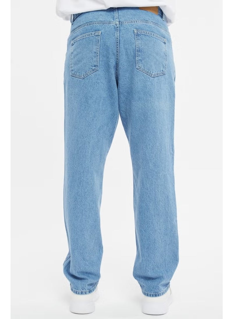 Cedy Denim بنطلون جينز رجالي عالي الخصر بقصة فضفاضة - C352 - Image 2